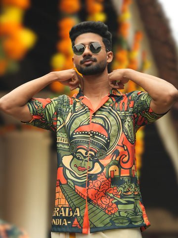 Onam Kerala Cuban Collar Shirt